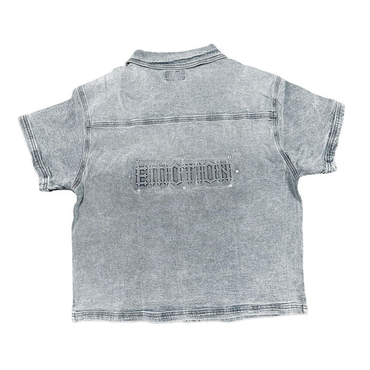 Mixed Emotion Paisley Denim Blue Shirt