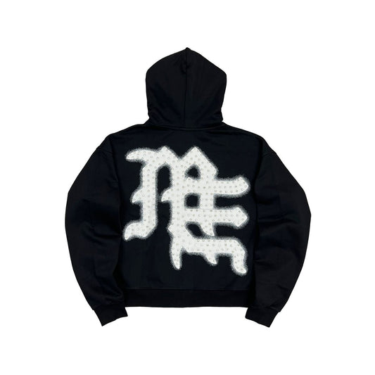 Mixed Emotion Black End Rhinestone Hoodie