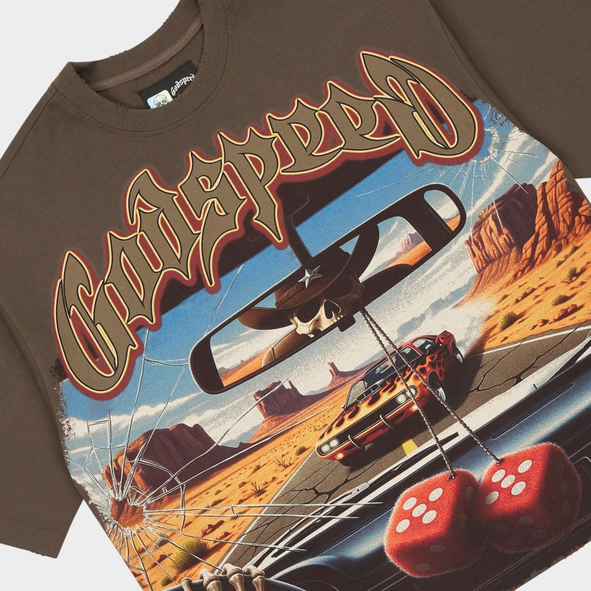 Godspeed ON THE RUN II T-Shirt 'Brown'