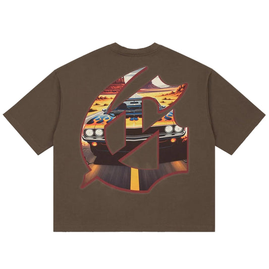 Godspeed ON THE RUN II T-Shirt 'Brown'