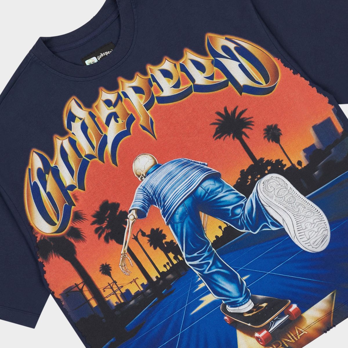 Godspeed Kick Push T-Shirt 'Navy'