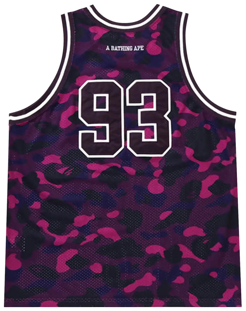 BAPE Color Camo Basketball Tank Top 'Purple'
