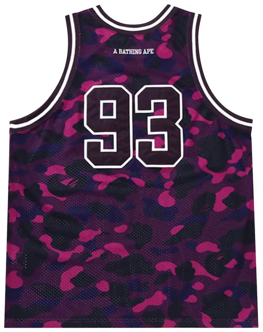BAPE Color Camo Basketball Tank Top 'Purple'