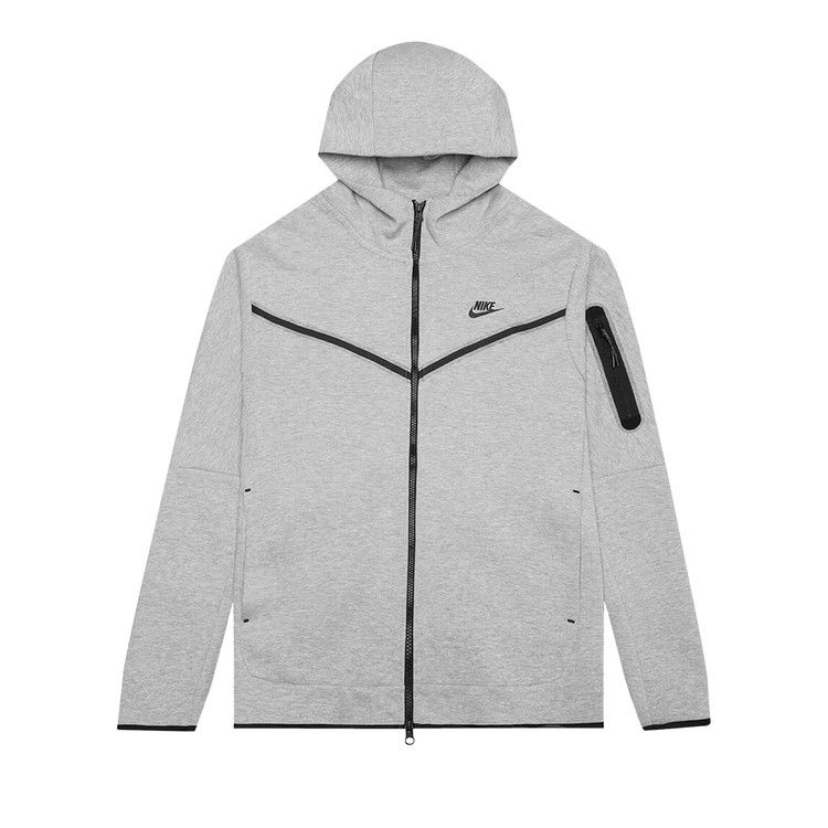 Nike Sportswear Kids' Tech Fleece Full-Zip Hoodie Dark Grey Heather/Black
