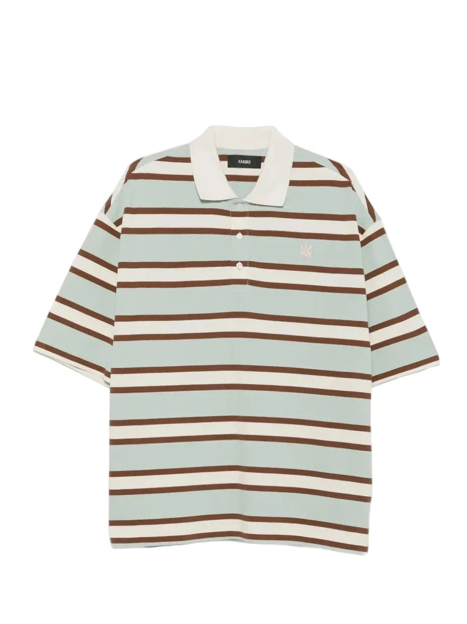 Amiri Striped short-sleeve Polo Shirt ‘Green’