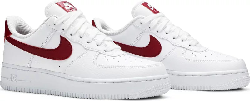 Nike Air Force 1 Low '07 Blanco Rojo Noble (Mujer)