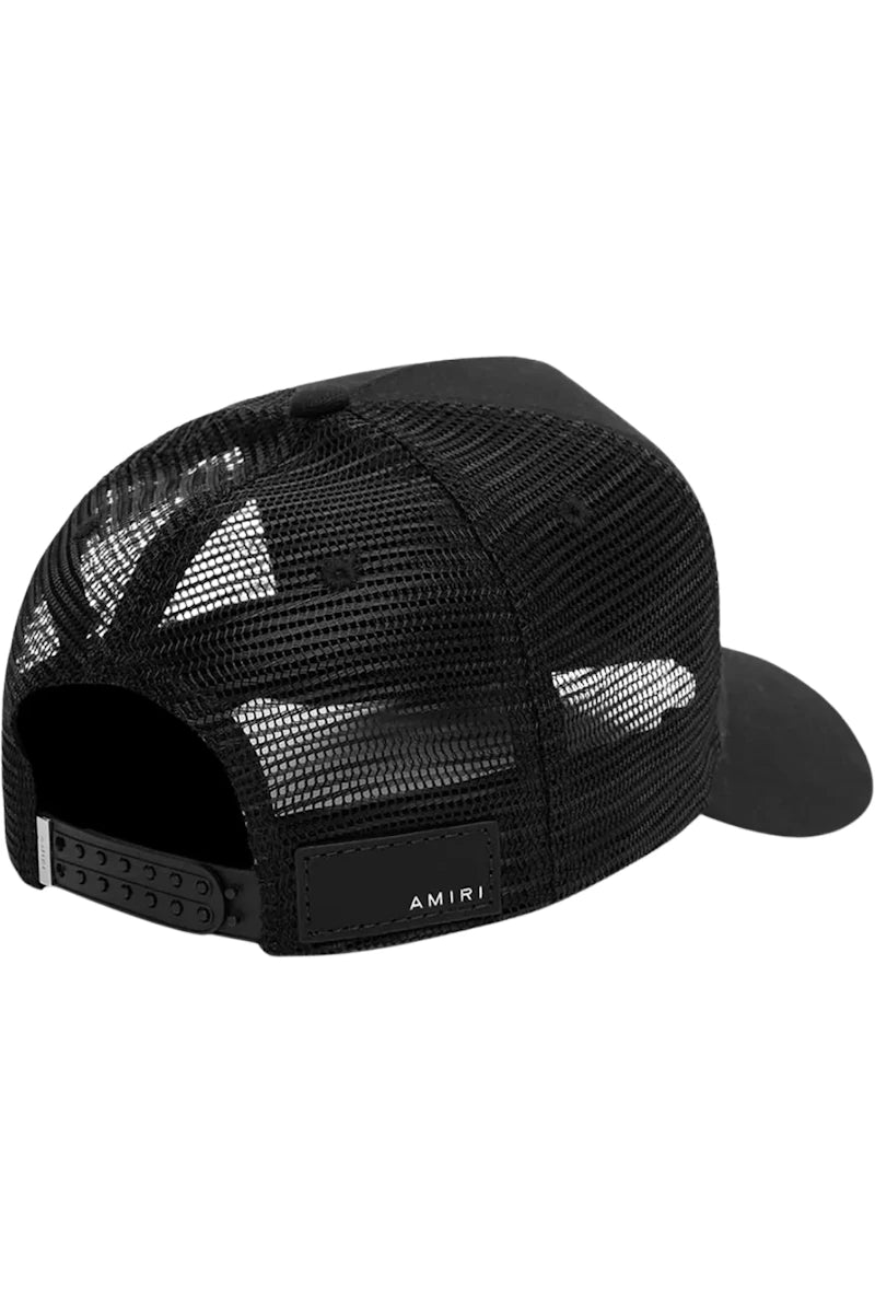 Amiri Three Star Trucker Hat Black