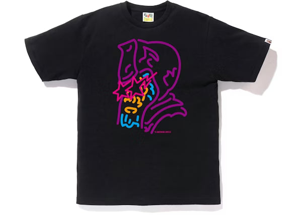 BAPE Neon Sign General Tee 'Black'