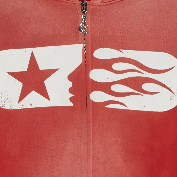 Hellstar Studios Zip Hoodie 'Red'