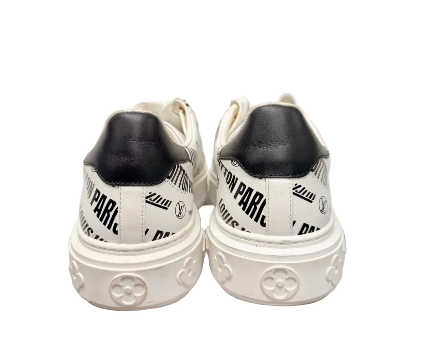 Louis Vuitton Squad Low Allover Print Graphic Signature Leather Black White (Women's) (Pre-owned)