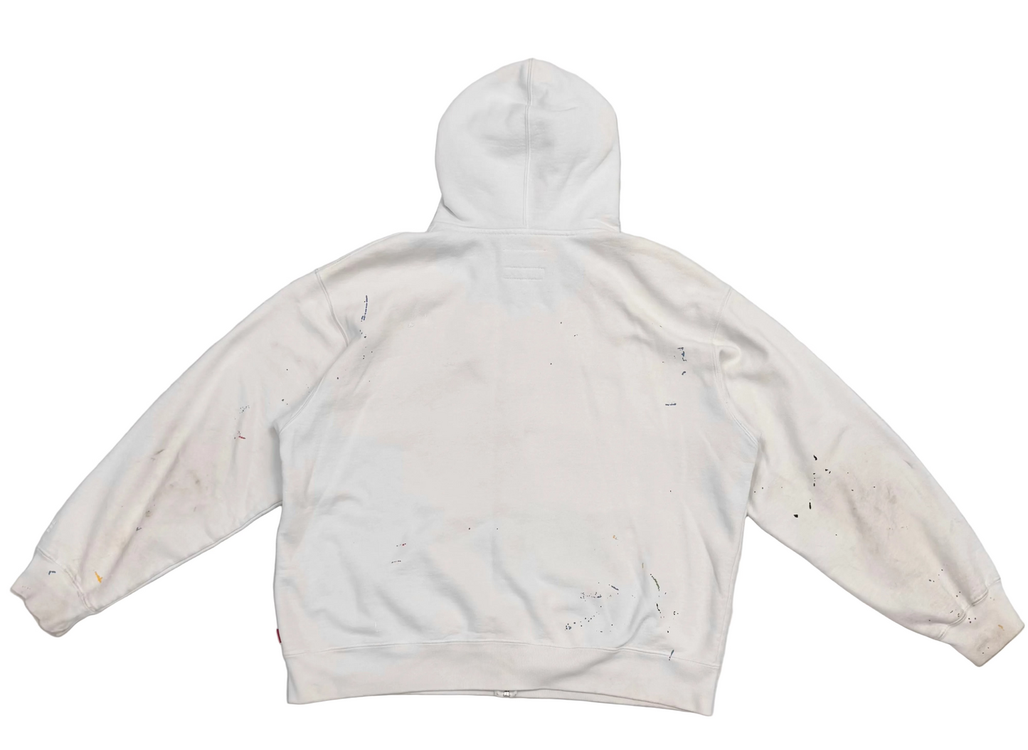 Supreme MM6 Maison Margiela Box Logo Zip Up Hooded Sweatshirt White (Pre-Owned)