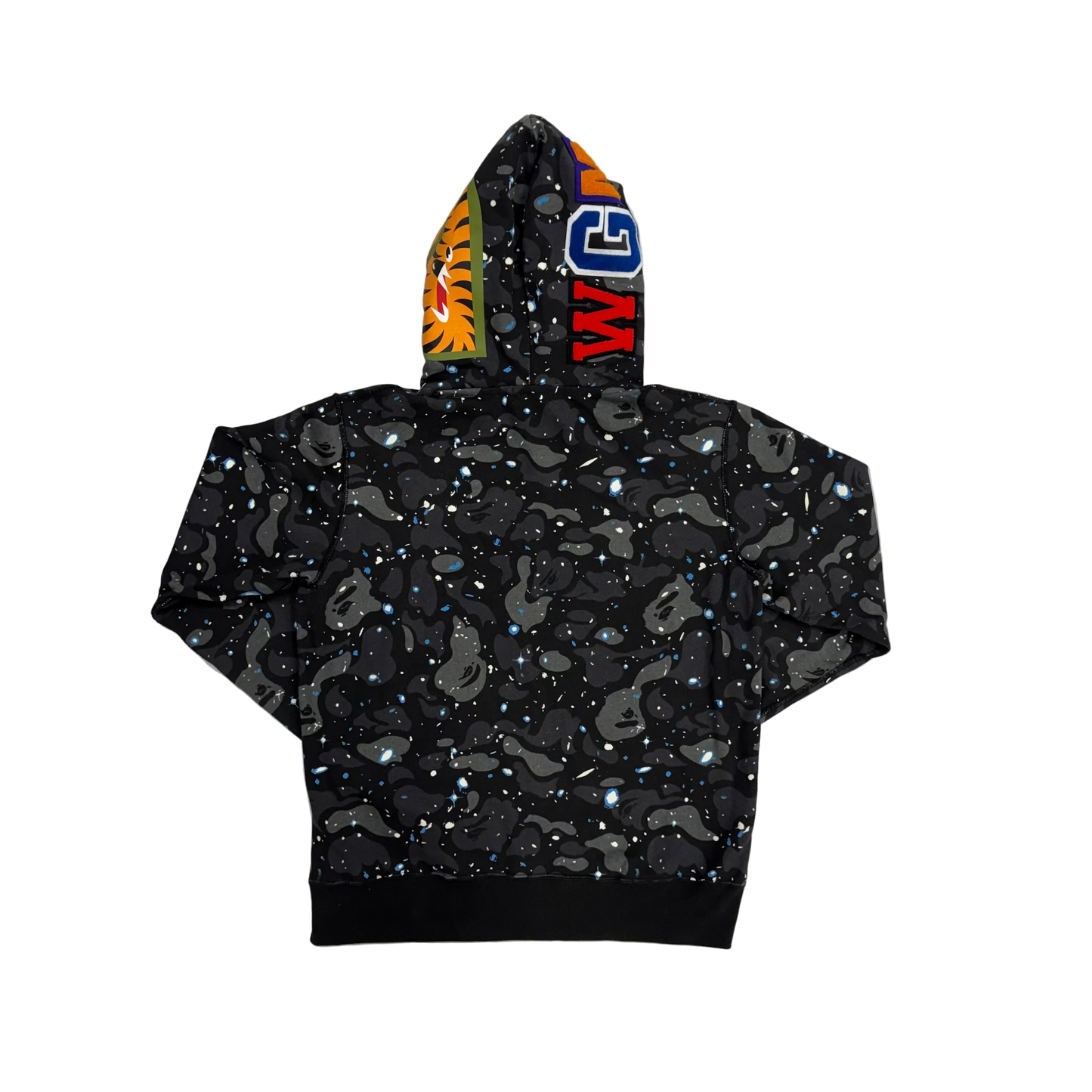 BAPE Space Camo Shark Full Zip Double Hoodie Black Multi (Pre-Owned)