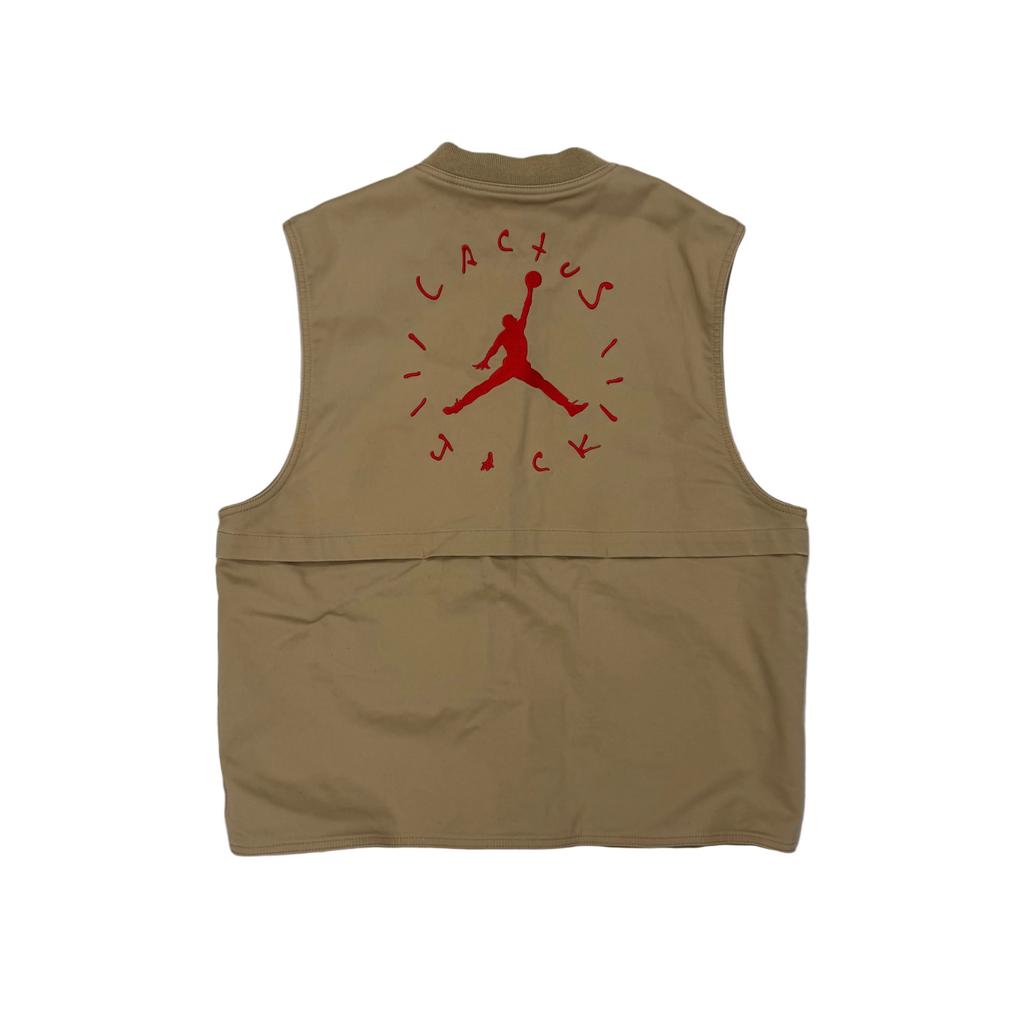 Jordan Travis Scott Cactus Jack x Utility Vest Desert/Khaki/University Red (Pre-Owned)
