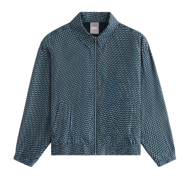 Kith Gesa Monogram Silk Coach Jacket 'Navy'