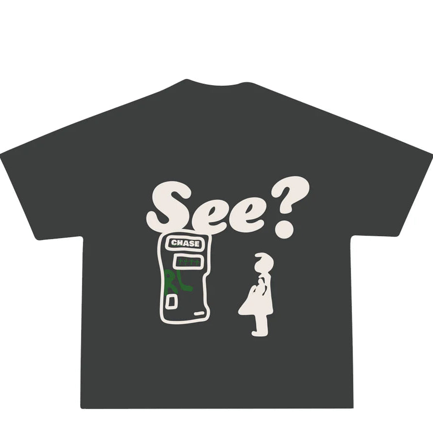 Red Letters I'll Be At The Bank Tee 'Black'
