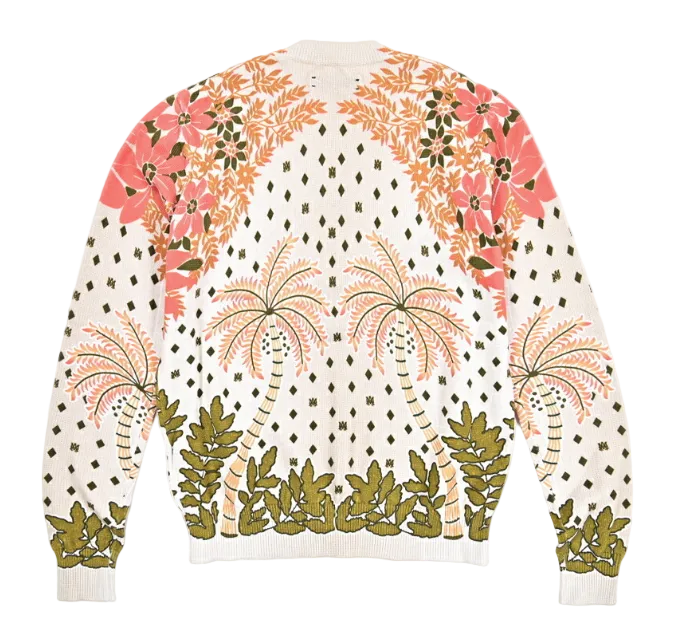 Amiri Palm Jacquard Sweater 'White'