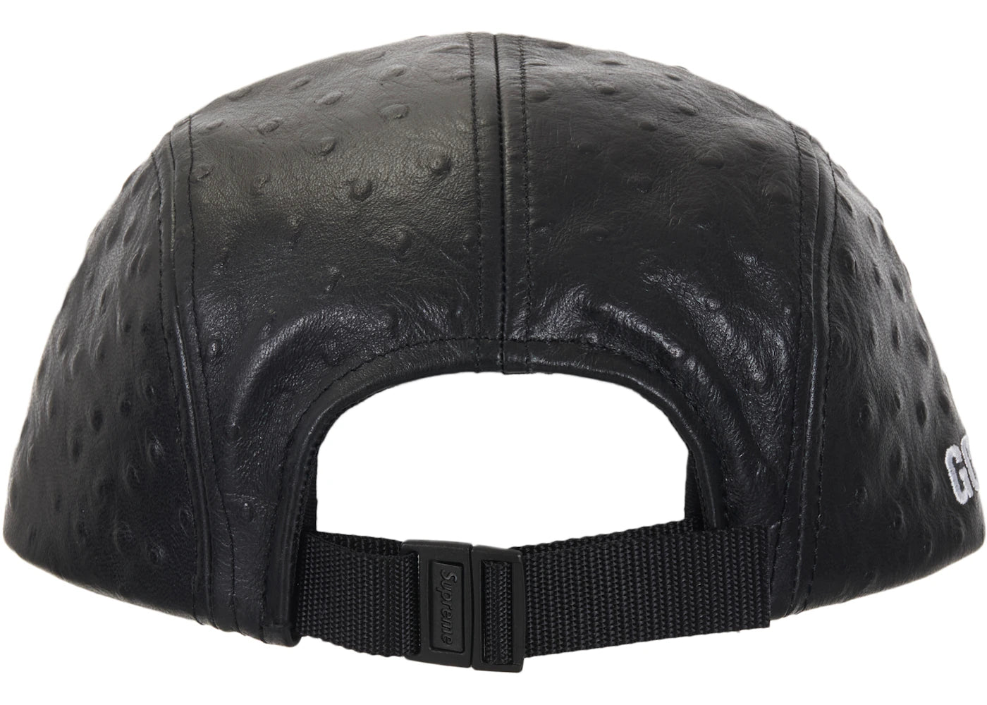 Supreme Ostrich Embossed Leather GORE-TEX Camp Cap Black