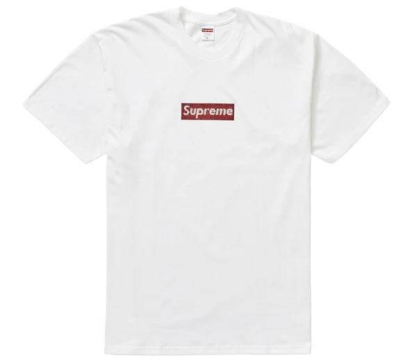 Supreme Swarovski Box Logo Tee 'White'