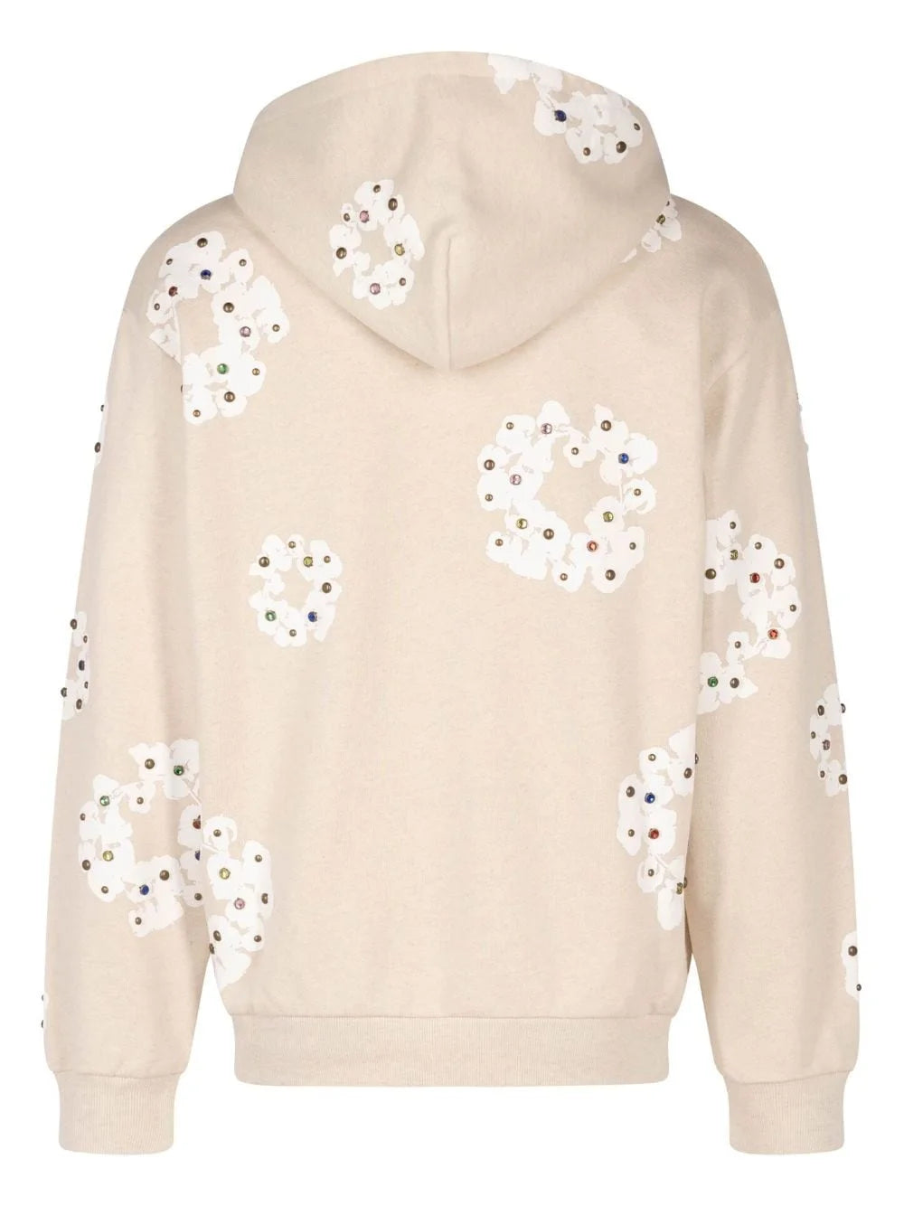 Denim Tears Rhinestone Cotton Wreath Zip Hoodie