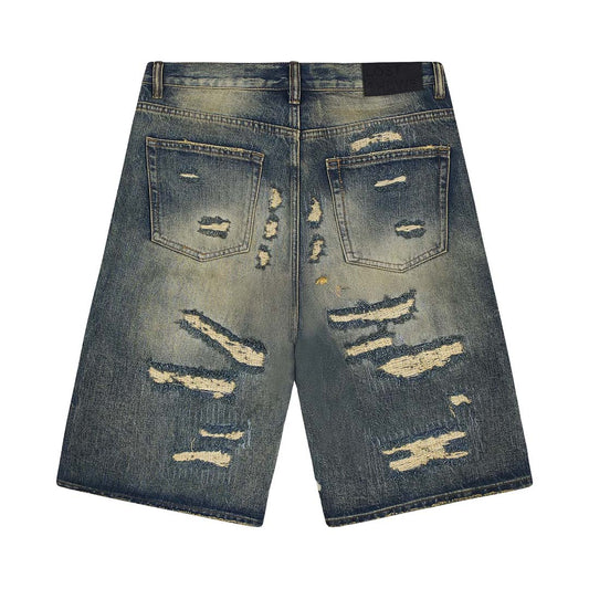 Lost Shadows Distressed Short 'Blue/Bone'