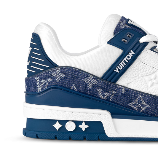 Louis Vuitton LV Trainer Monogram Denim White Blue
