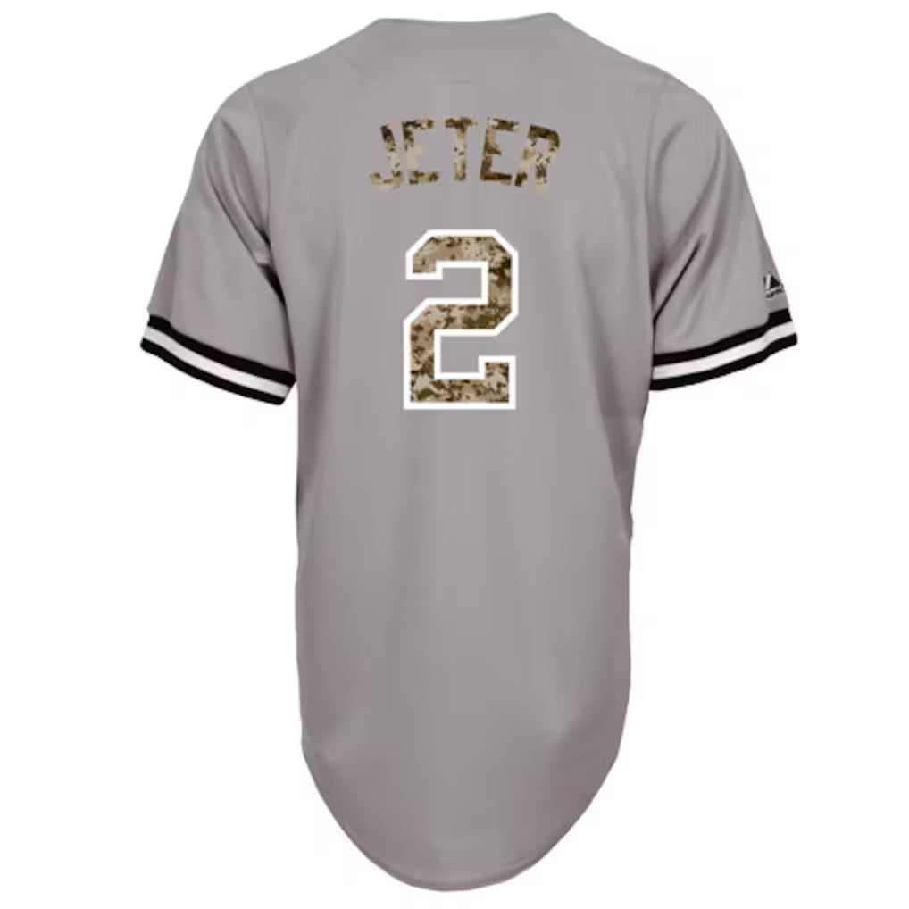 New York Yankees Derek Jeter Youth Jersey Camouflage USA Majestic Baseball