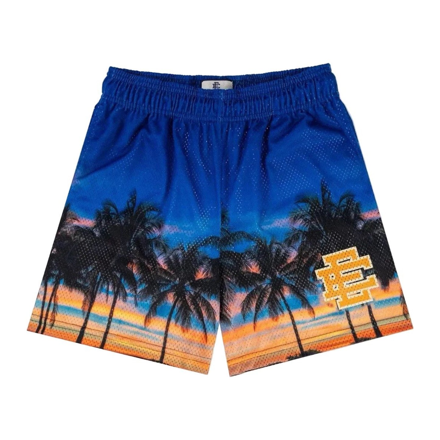 Eric Emanuel EE Basic/Core Mesh Shorts Palm Tree Sunset