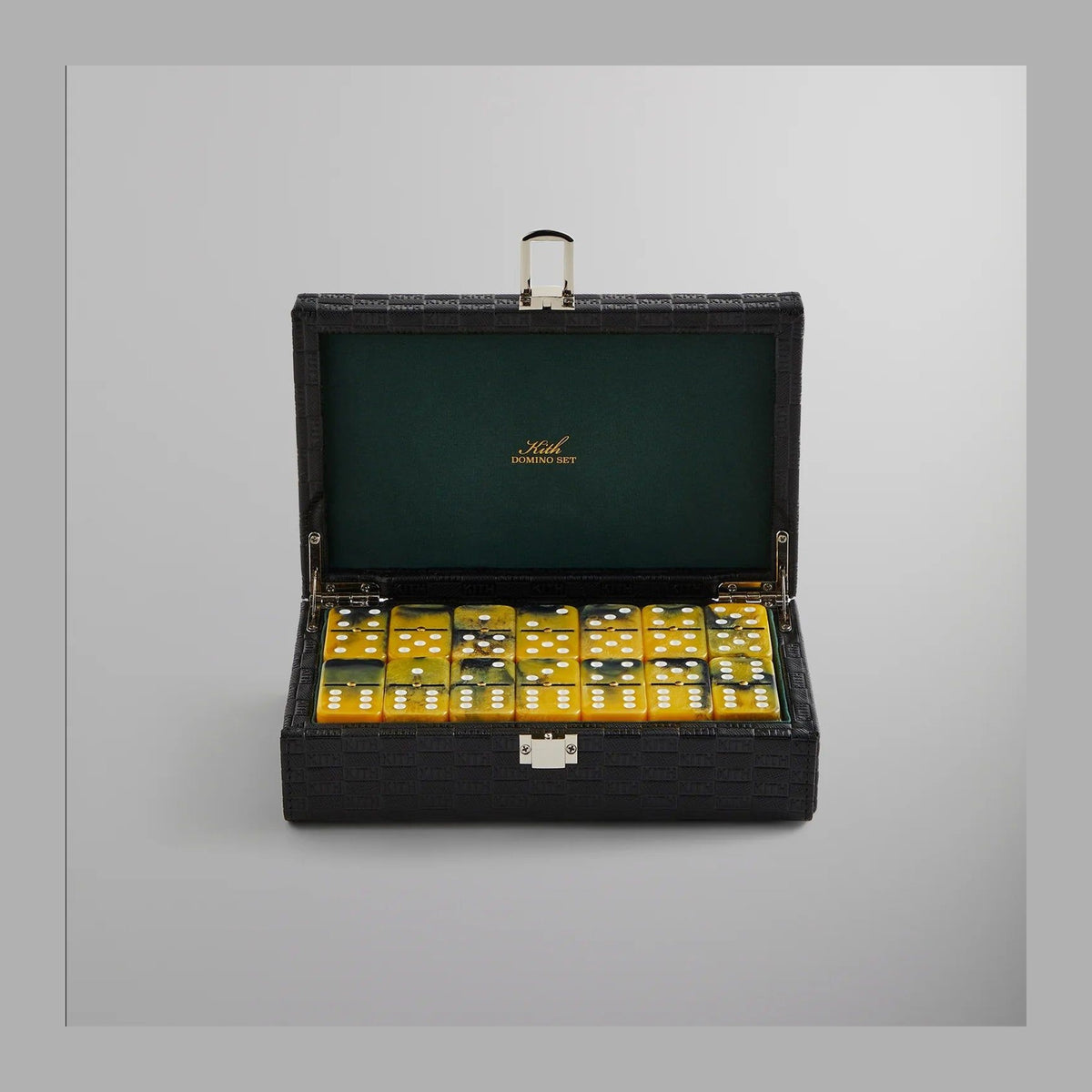 Kith Monogram Leather Domino Set Black