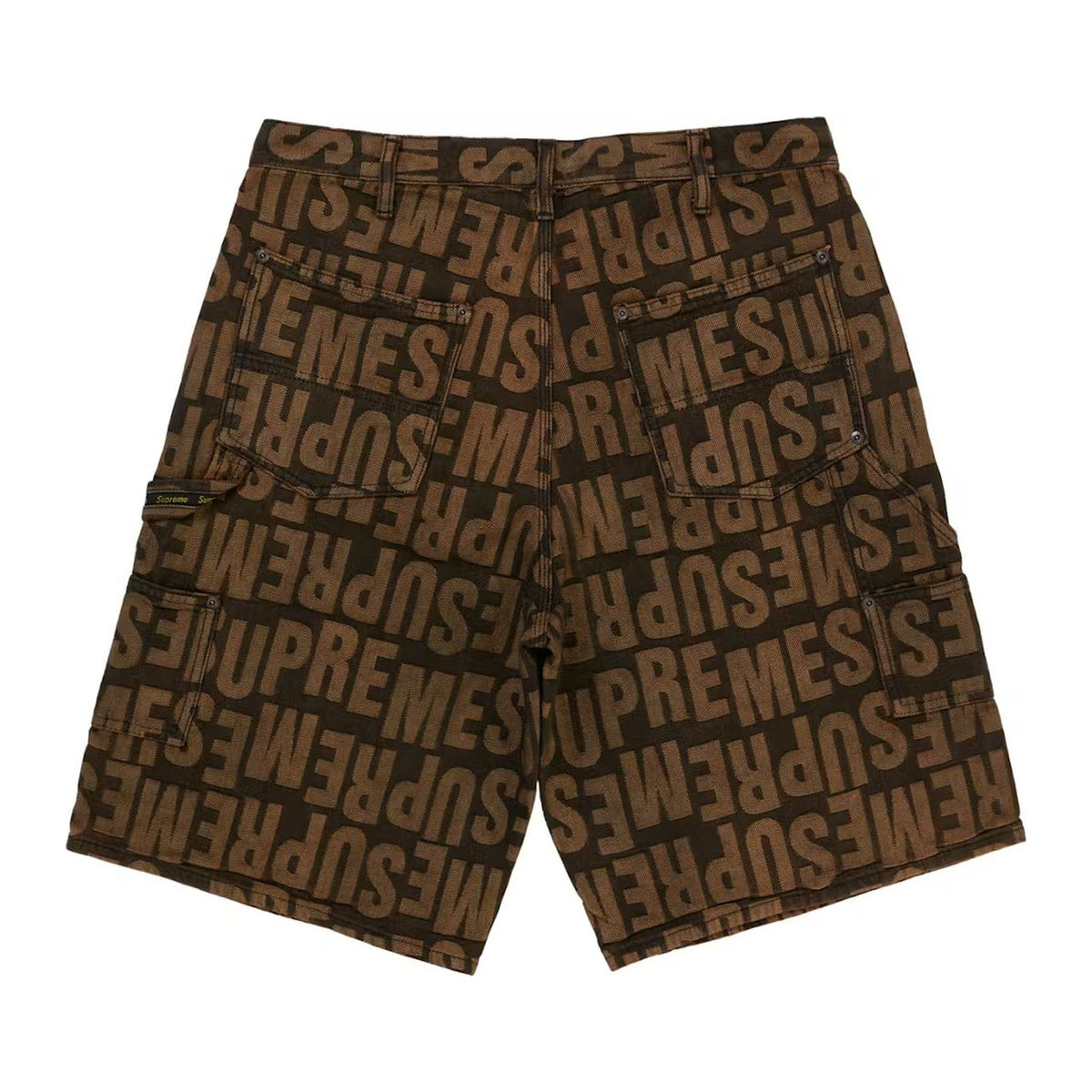 Supreme Repeat Jacquard Double Knee Denim Short 'Dark Brown'