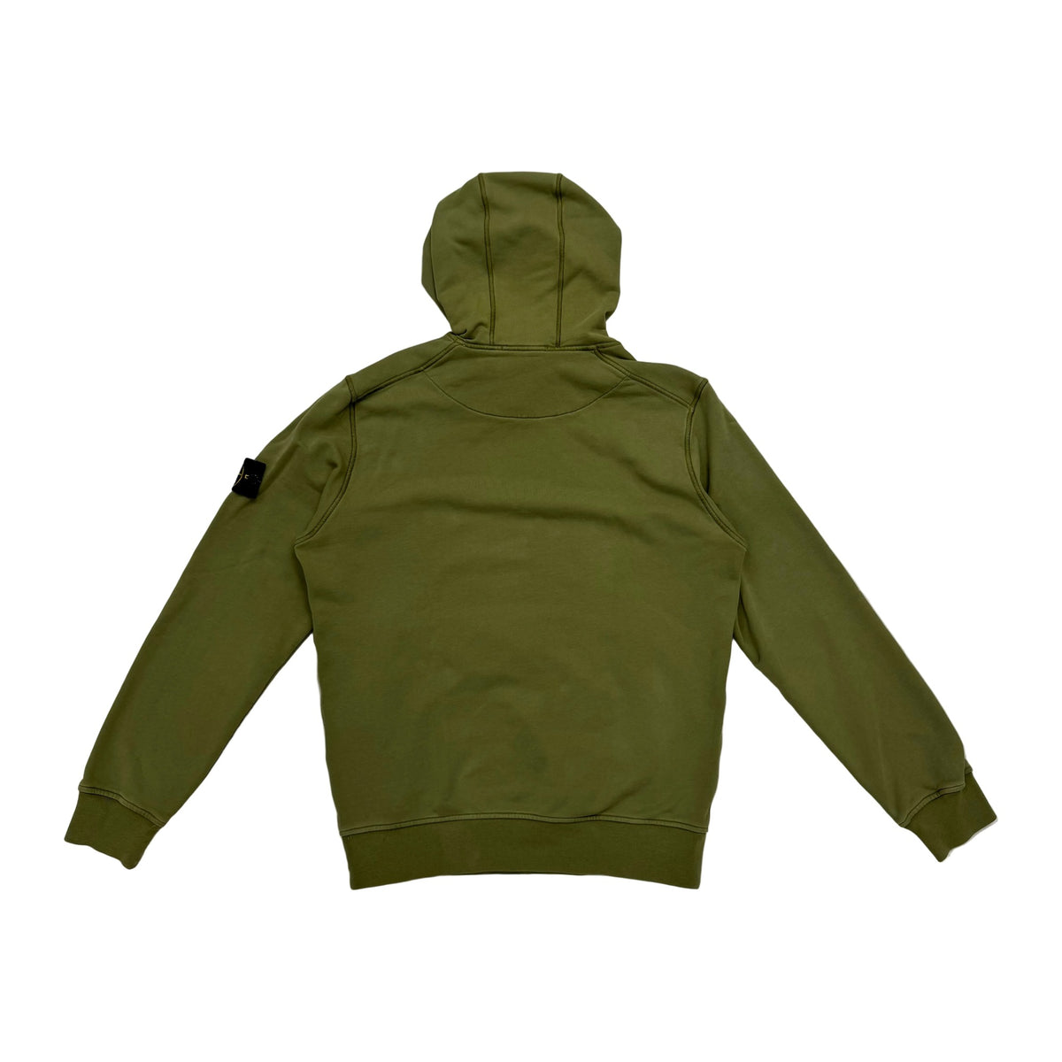 Stone Island Logo Patch Full Over Hoodie 'Olive Green' (Pre-Owned)