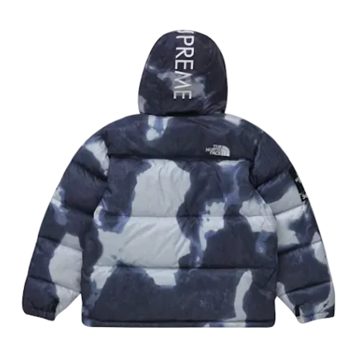 Supreme The North Face Bleached Denim Print Nuptse Jacket