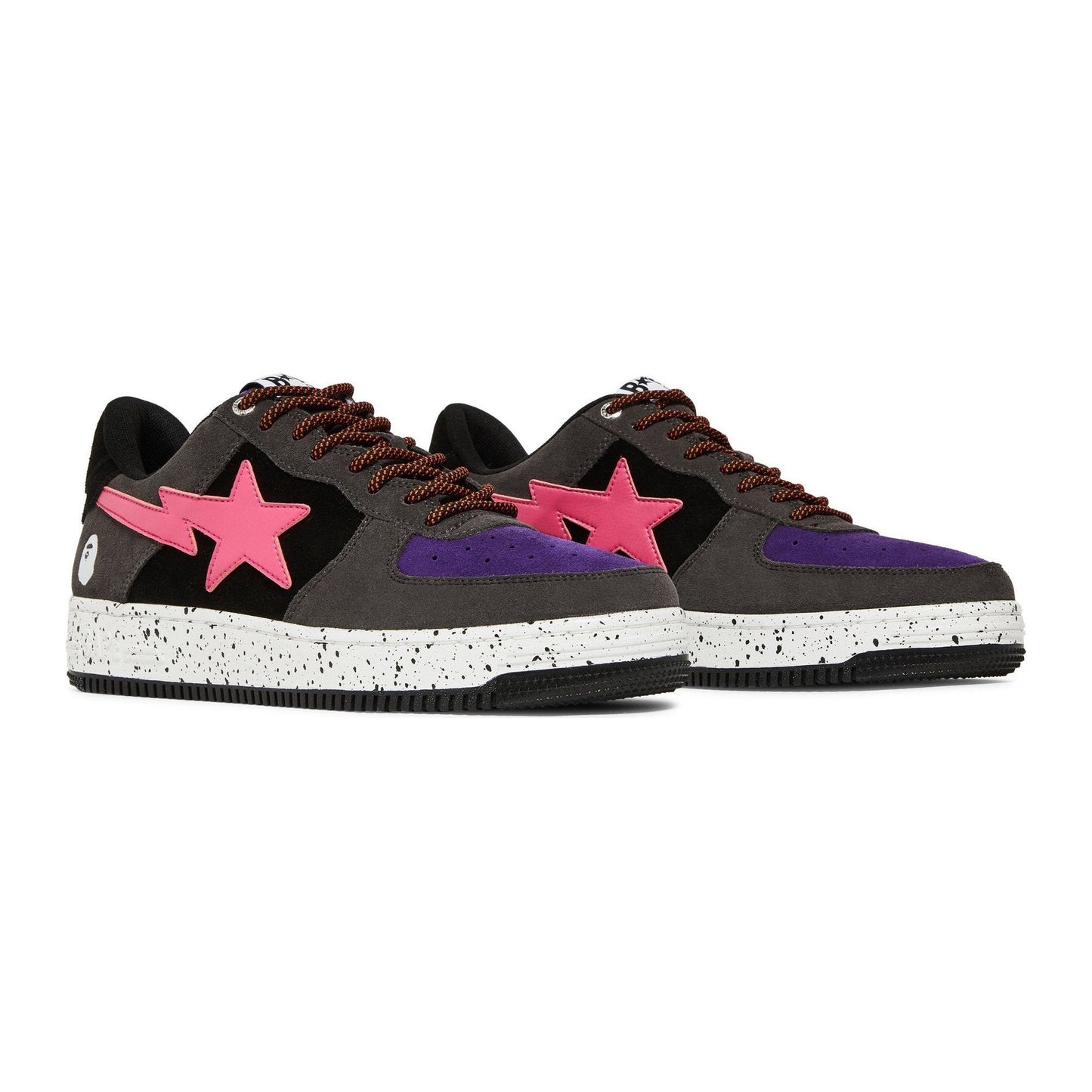 A Bathing Ape Bape Sta Negro Gris Rosa Gamuza
