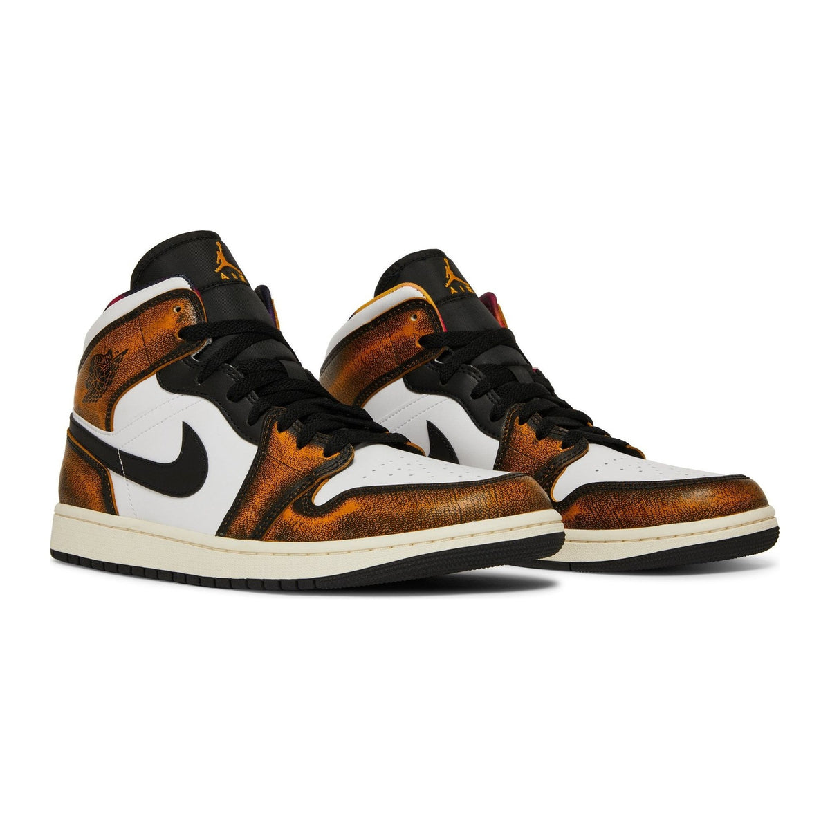 Jordan 1 Mid SE Naranja Wear-Off