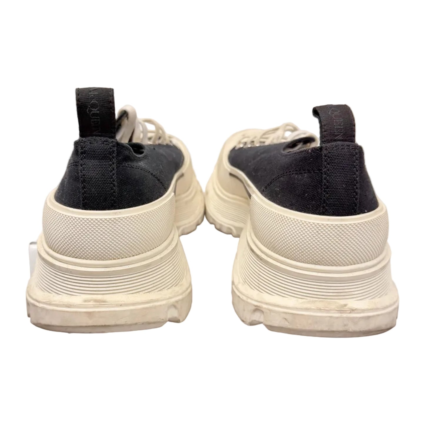 Alexander McQueen Wmns Tread Slick Lace Up 'Black White' (Pre-owned)