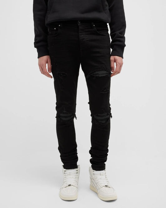 Amiri Men's MX1 Destroyed Skinny Jeans