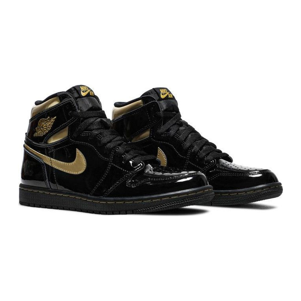 Jordan 1 Retro High Negro Metálico Dorado (2020)