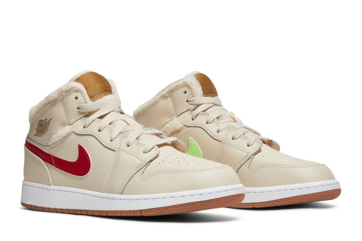 Jordan 1 Mid Utility Fleece Pearl White (GS) - DO2207-264