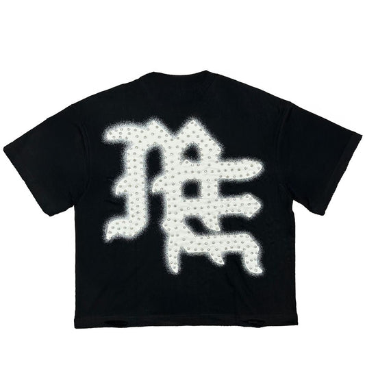 Mixed Emotion Black End Rhinestone Tee
