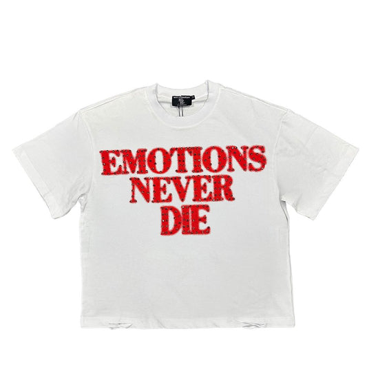 Mixed Emotion Red End Rhinestone Tee
