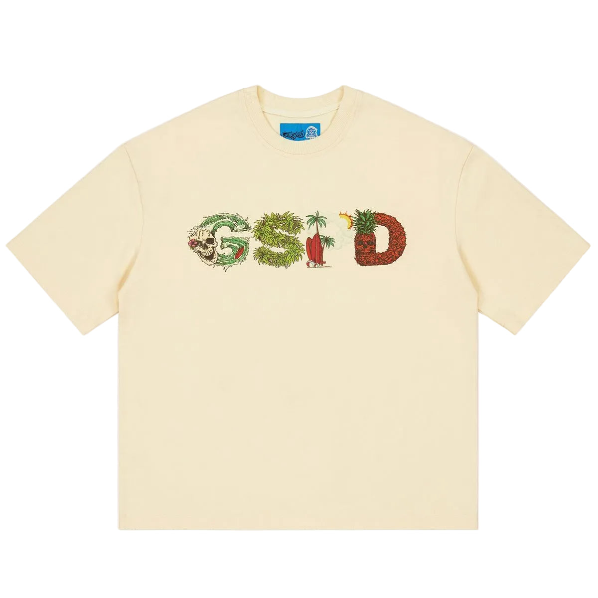Godspeed Surfs Up T-shirt 'Bone'
