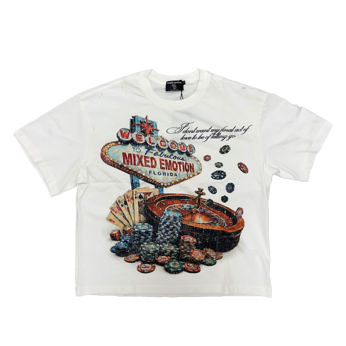 Mixed Emotion Lottery Tee 'White'