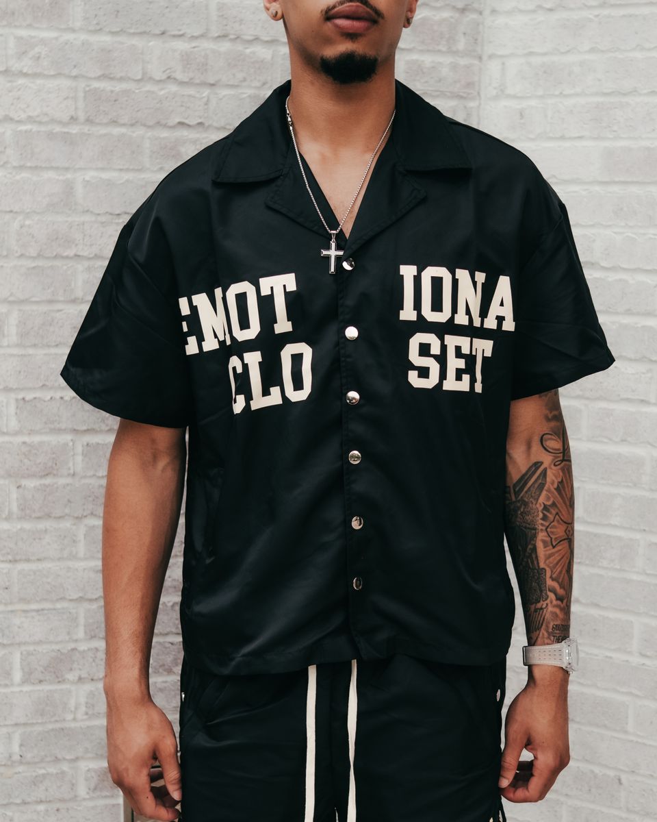 Mixed Emotion Black Backyard Nylon Shirt