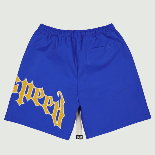 Godspeed OG Logo Nylon Shorts 'Blue Yellow'
