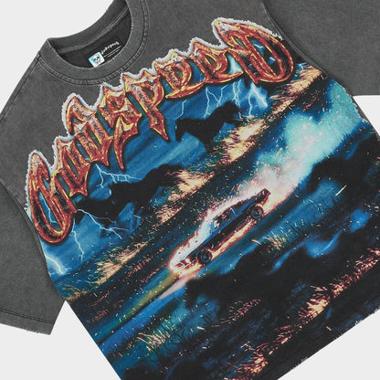 Godspeed Horsepower T-shirt 'Grey Wash'