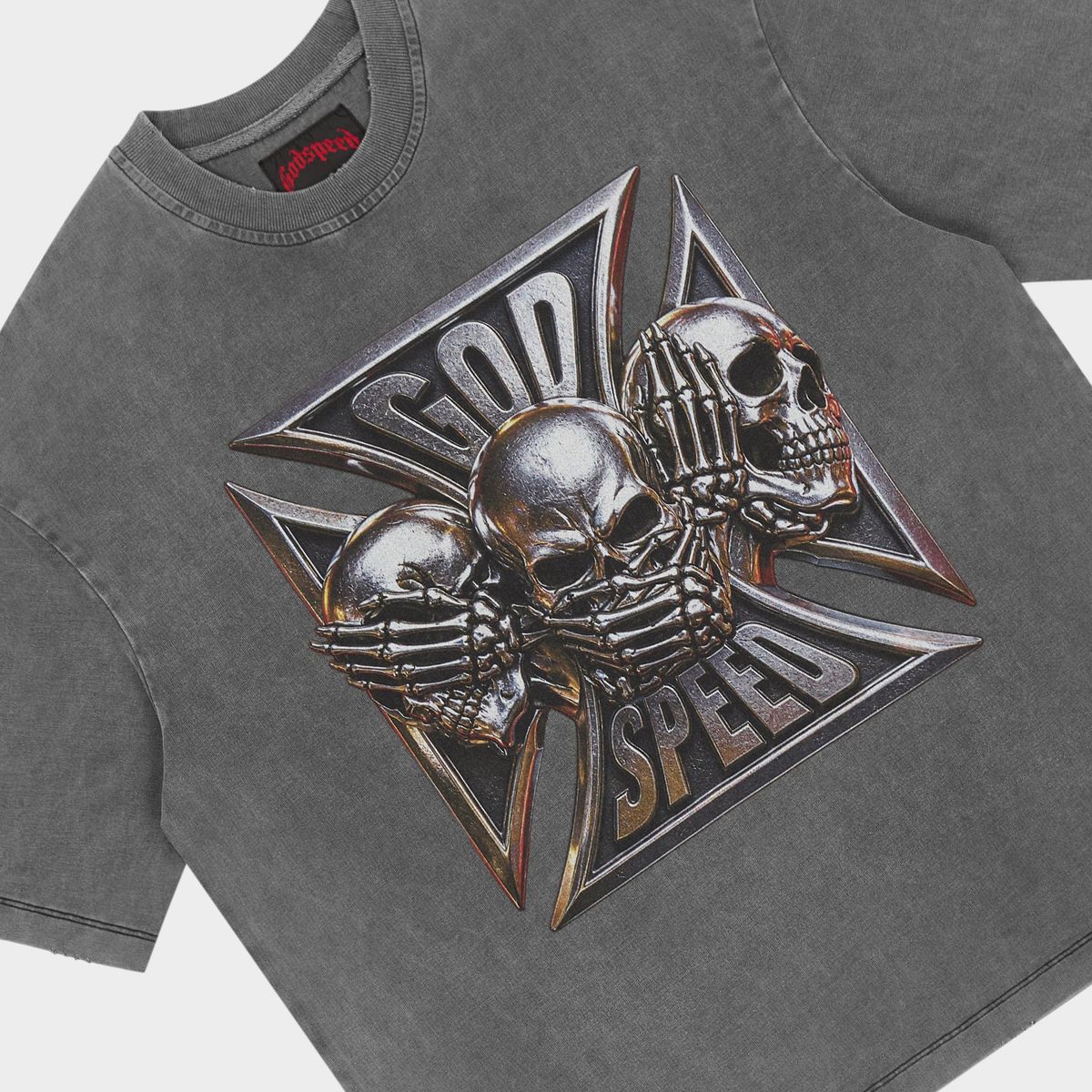Godspeed Omerta T-Shirt 'Grey Wash'
