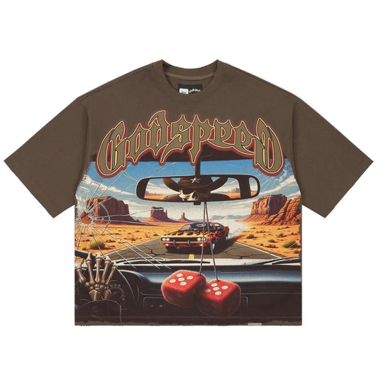 Godspeed ON THE RUN II T-Shirt 'Brown'