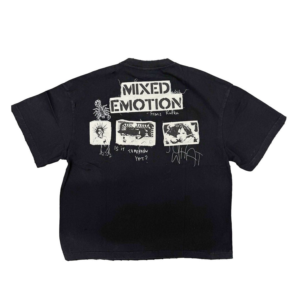 Mixed Emotion Stamped Tee 'Black'