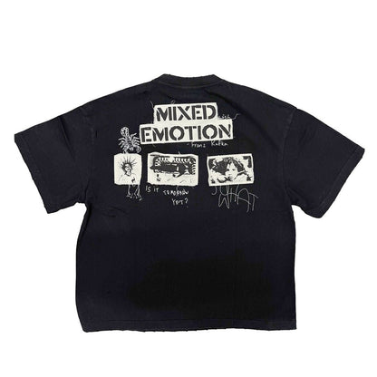 Mixed Emotion Stamped Tee 'Black'