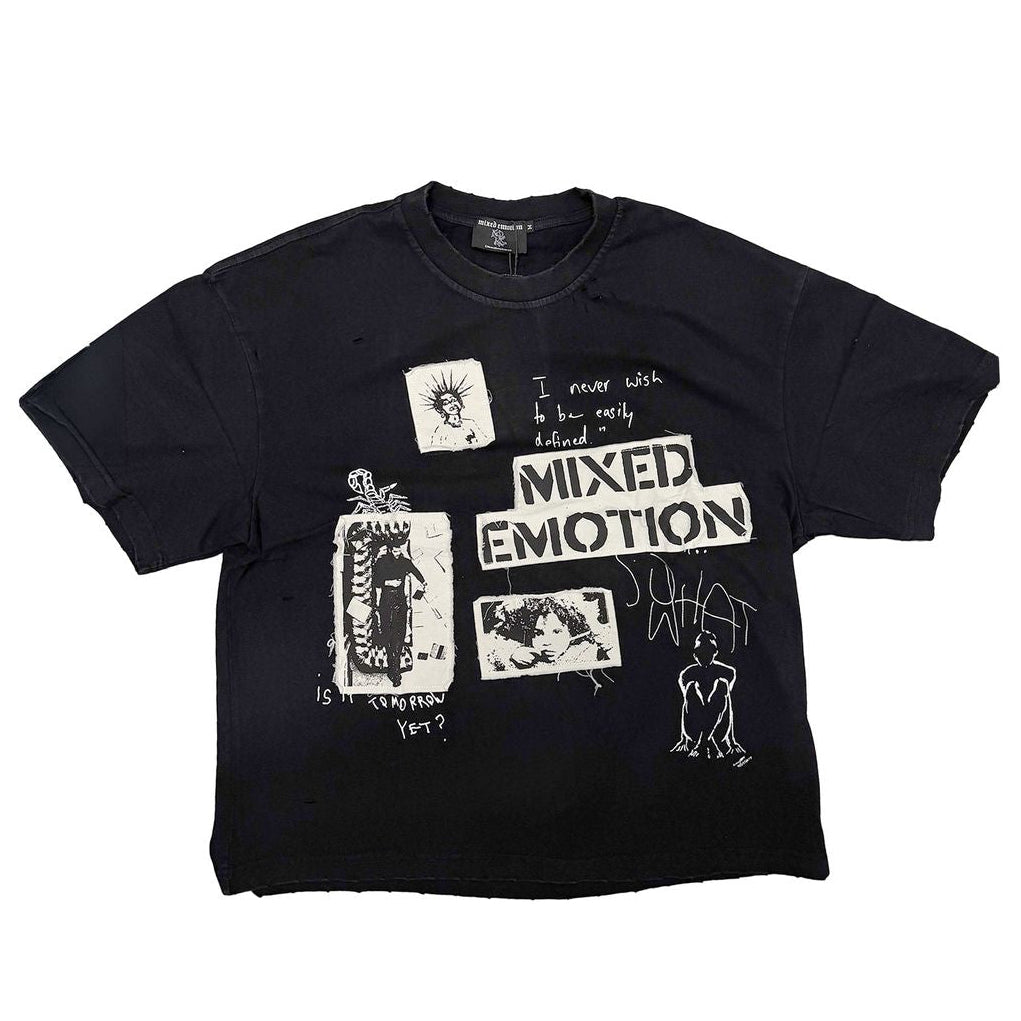 Mixed Emotion Stamped Tee 'Black'