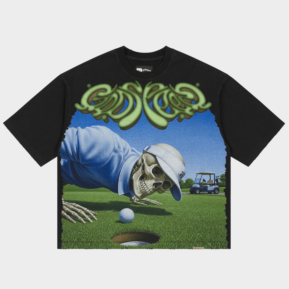 Godspeed Green Reaper T-Shirt 'Black Wash'